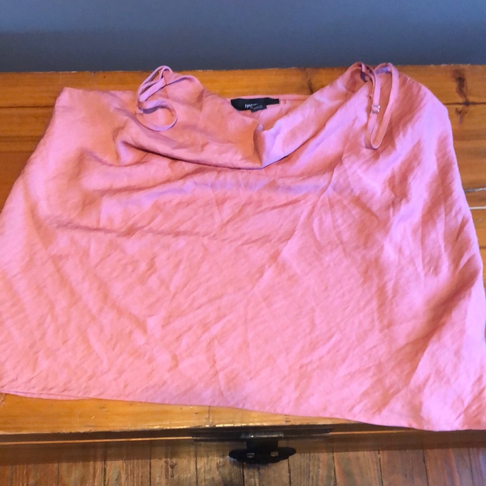 Forever 21 + Pink Satin Cowl-Neck Cami Sz. 0X